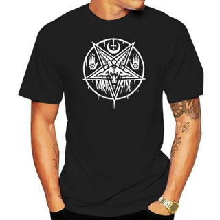 คอลูกเรือ[พร้อมส่ง] เสื้อยืด พิมพ์ลายดาวห้าแฉก BAPHOMET Satan Swedish Music Group แฟชั่นฤดูร้อน เสื้อยืดผ้าฝ้าย แขน_01