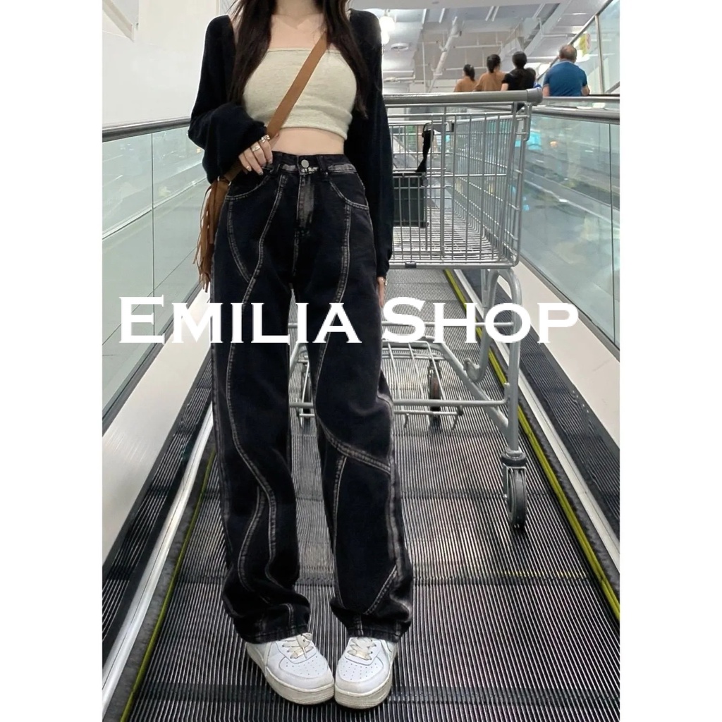 emilia-shop-กางเกงขายาว-กางเกงเอวสูง-กางเกงขายาวผู้หญิงสไตล์เกาหลี-ทันสมัย-high-quality-พิเศษ-สวย-a23l00w-36z230909