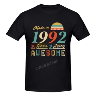 Made In 1992 30 Years Of Being Awesome 30Th Birthday Gift T Shirtclothing T-Shirt Cotton Graphics Tshirt Tee Tops_03