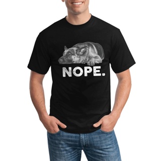 Cool Daily Wear Mens Retro T-Shirt Lazy Nope German Shepherd For Dog Lover Various Colors Available_02