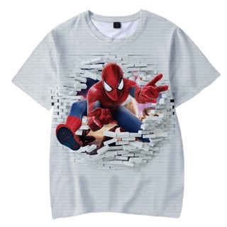 New Summer Super Disney Hero Spider Man Breaks The Wall 3D Print Cool T Shirt Hulk Kids Boy Girl Funny T Shirt_03