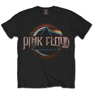 tshirtเสื้อยืดคอกลมฤดูร้อนเสื้อยืดลําลอง แขนสั้น พิมพ์ลาย Pink Floyd Dark Side Of The Moon Stamp แฟชั่นสําหรับสตรีSto4XL