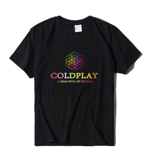 Rock Band Coldplay เสื้อยืดผ้าฝ้าย พิมพ์ลายวงร็อค แนวสตรีท ฮิปฮอป พลัสไซซ์ สําหรับผู้ชาย และผู้หญิง Big Size XXS-4XL 2129B