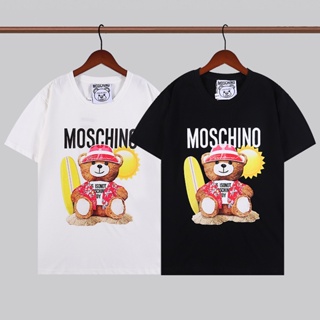 Ready Stock   early spring new MOS CHINO  round neck short sleeve T-shirt embroidered teddy bear Unise_02