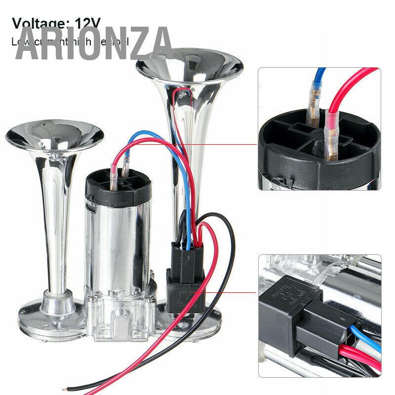 arionza-dual-air-horn-12v-600db-เดซิเบลสูง-electric-kit-สำหรับรถบัสรถบรรทุกขนาดใหญ่