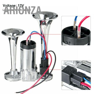 ARIONZA Dual Air Horn 12V 600DB เดซิเบลสูง Electric Kit สำหรับรถบัสรถบรรทุกขนาดใหญ่