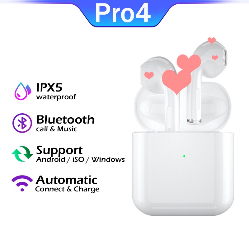 pro4-tws-หูฟังไร้สายใหม่ล่าสุด-บลูทูธไร้สาย-หูฟังบลูทูธ-หูฟังบลูทูธไร้สาย-หูฟังเกมส์บลูทูธ-เสียงดี-คุณภาพดี