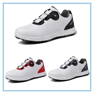 รองเท้ากีฬา รองเท้ากอล์ฟ กันน้ํา กันลื่น น้ําหนักเบาพิเศษ เหมาะกับใส่ในร่ม และกลางแจ้ง สําหรับผู้ชาย ไซซ์ 37-47