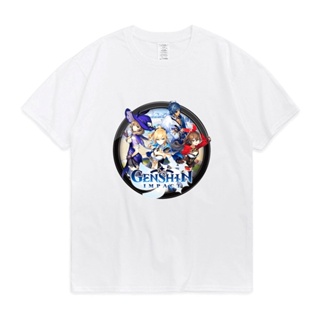 Genshin Impact Circle App Icon Short Sleeve T-Shirt Japanese Street Style For Men df31ew6W1_04