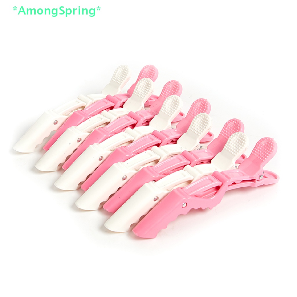 amongspring-gt-ใหม่-กิ๊บติดผม-ลายหนังจระเข้-สําหรับร้านทําผม-5-ชิ้น