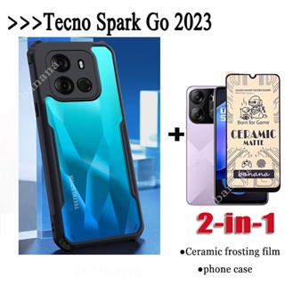 2in1 Tecno Spark go 2023/ Spark go 2023 เคสโทรศัพท์อะคริลิค + ฟิล์มฝ้าเซรามิก