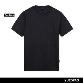 Yuedpao ยอดขาย No.1 รับประกันไม่ย้วย 2 ปี ผ้านุ่ม เสื้อยืดเปล่า เสื้อยืดสีพื้น เสื้อยืดคอกลม_สีดำ_04