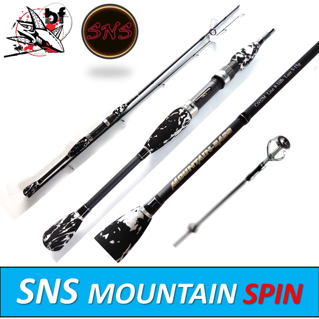 คันsns-คันเบ็ด-ลายหินอ่อน-คันสปิน-sns-mountian-bass-ราคา-ท่อpvc