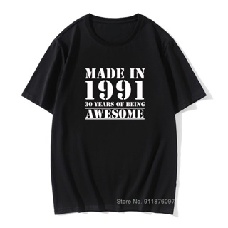 Funny 30Th Birthday T-Shirt Made In 1991 Tees Cusual 30 Years Of Being Awesome Print Joke_03