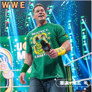 เสื้อยืดพิมพ์ลายพรีเมี่ยม เสื้อยืดแขนสั้น พิมพ์ลาย WWE - John Cena "Earn The Day"