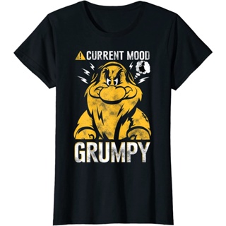 Disney Snow White Grumpy Dwarf Current Mood T-Shirt Casual fashion Korean version handsome_01