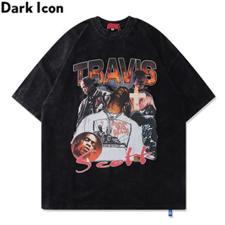 เสื้อยืดคอก ลมแขนสั้นพิมพ์ลาย Dark Icon Rapper สําหรับผู้ชาย_04