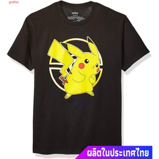 Tee เสื้อยืดแขนสั้น Pokemon Pokémon Pikachu Poké Ball Icon Trainer T-Shirt Mens Womens T-shirts&lt;k__04