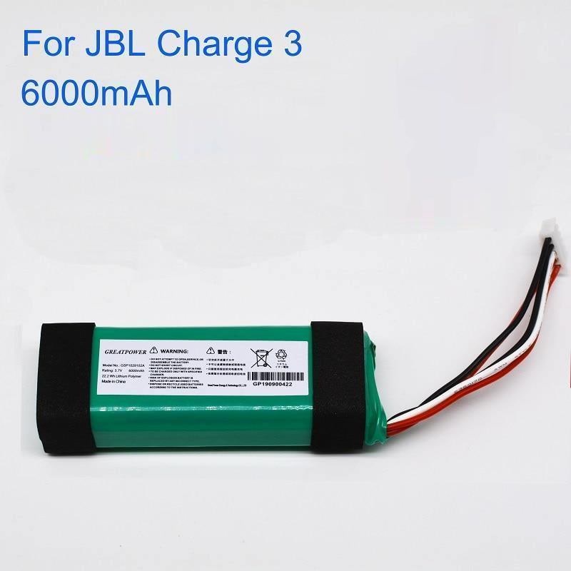 1pc Lithium Ion Polymer Battery 3.7V 6000mAh 22.2Wh Charge 3 battery for JBL Charge 3 GSP1029102A