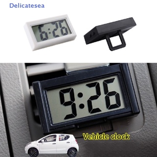 [Delicatesea] นาฬิกาดิจิทัล มีกาวในตัว หน้าจอ LCD แสดงเวลาจัมโบ้ สําหรับติดรถยนต์
