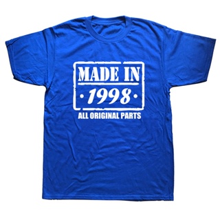 Made In 1998 All Original Part T Shirt Funny Men Short Sleeves Vintage Classic Birthday Gift Cotton Comfortable Par_03