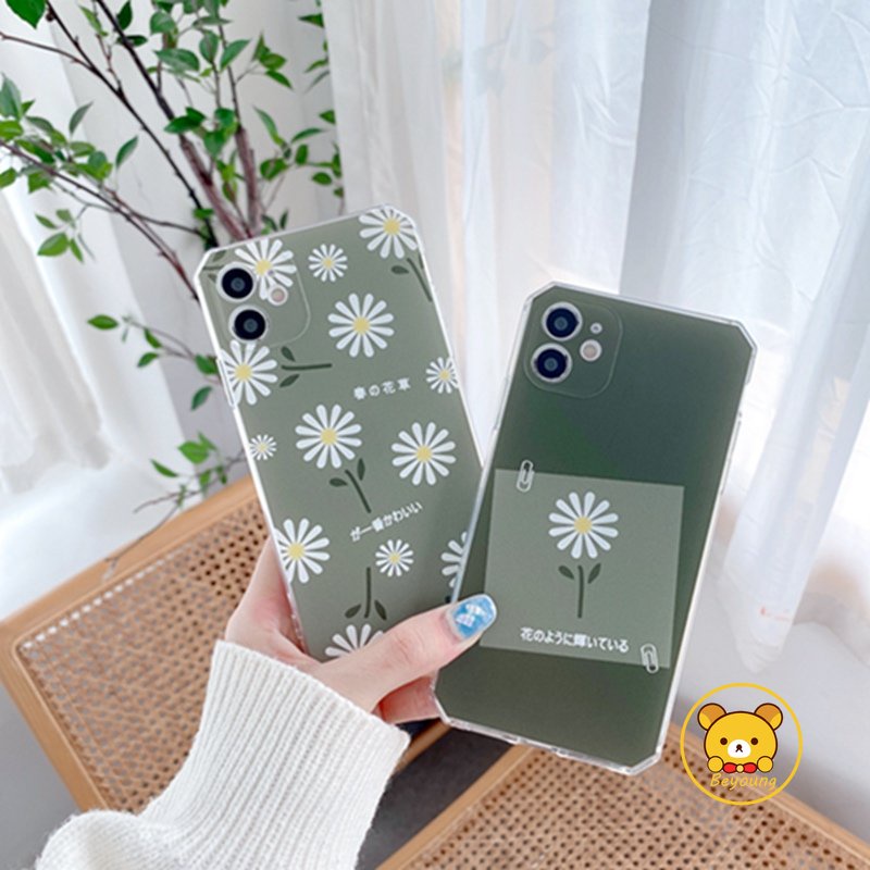 เคสโทรศัพท์มือถือ-tpu-ลายดอกเดซี่-สีเขียว-สําหรับ-samsung-galaxy-a72-a71-a51-a42-a32-a22-4g-5g-a70-a52-a50-a50s-a30s-a21s-a12-a30-a31-a20-m42-m32-m22-m20s-m10s-m12