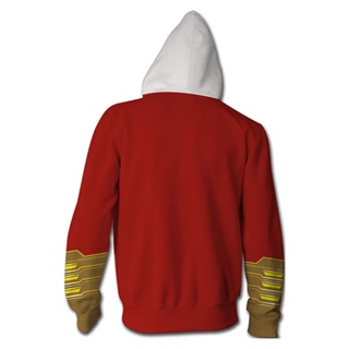 เสื้อกันหนาว โพลีเอสเตอร์ มีซิป สไตล์ Shazam Thunder Shazan