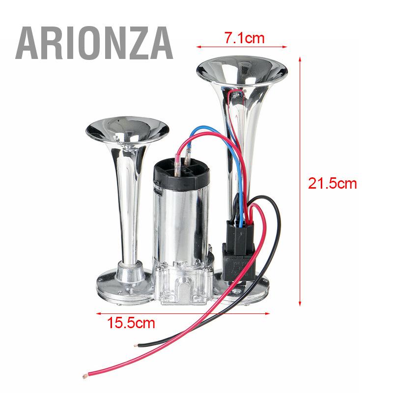 arionza-dual-air-horn-12v-600db-เดซิเบลสูง-electric-kit-สำหรับรถบัสรถบรรทุกขนาดใหญ่