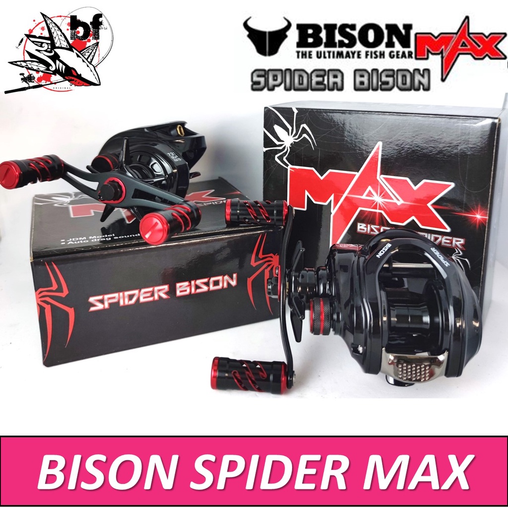 รอกหยดน้ำ-bison-spider-max-รอบ-7-3-1น็อปแต่ง-หมุนซ้าย-หมุนขวา-รอกตกปลา