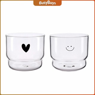 B.B. ถ้วยนม  ใส่เครื่องดื่มเย็น ๆ ถ้วยแก้วกาแฟ ใส่น้ำผลไม้ สกรีนภาพน่ารัก Glasses