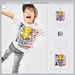 TM-0705 COOLPLANET เสื้อยืดเด็กคอกลม ลาย Transformers ลิขสิทธิ์แท้