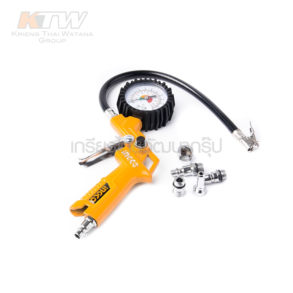 INGCO ที่เติมลมยาง สายอ่อน พร้อมเกจวัด รุ่น ATG0601 ( Air Tire Inating ...