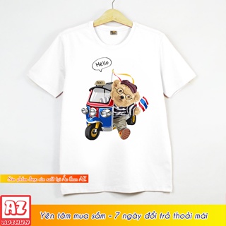 Cute Thai Travel teddy Bear Print T-Shirt M3126_02