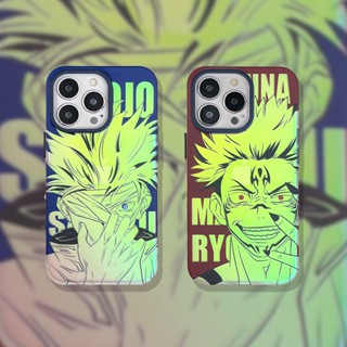 เคสโทรศัพท์มือถือ ผิวด้าน ลายมหาเวทย์ผนึกมาร Gojo Satoru Sukuna สําหรับ iPhone 14 Pro 13 12 Pro Max 11