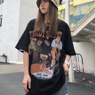 Short sleeve round neck korean style short oversize cotton tshirt drew funny korean wanita japanese tops hip hop ba_01