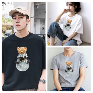 **READY STOCK** Teddy Bear Shirt Anime T-shirts Short Sleeves T-Shirt Fashion/Oversize/Couple/Plus Size/Unisex Tee_02