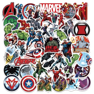 (การอนุญาตของแท้) สติกเกอร์ PVC ลายการ์ตูน Marvels The Avengers กันน้ํา 50 ชิ้น (1)