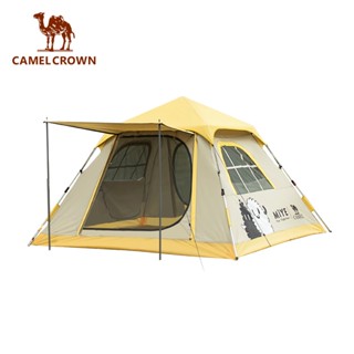 CAMEL CROWN เต็นท์กางเต้นท์อัตโนมัติ 4~5 คน กลางแจ้ง แบบพกพา พับได้ กันแดด และเต็นท์กันฝน