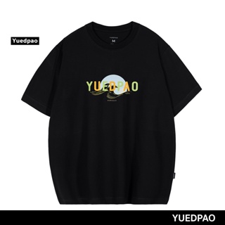 Yuedpao ยอดขาย No.1 รับประกันไม่ย้วย 2 ปี ผ้านุ่ม เสื้อยืดเปล่า เสื้อยืด Oversize Black tsunami coiorful print_04
