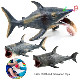 【Ag】ของเล่นฉลามเมกาโลดอน ขนาดใหญ่ กันสนิม สําหรับเก็บสะสม