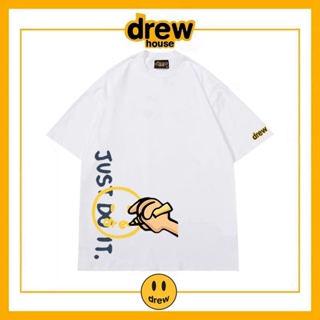 Drew House summer pen-painted letters smiley short-sleeved T-shirt tide brand loose couple cotton_03