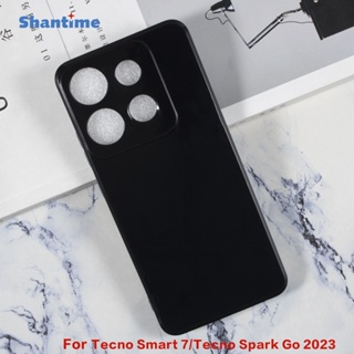 Tecno Spark GO 2023 / Infinix Smart 7 เคส สีดํา ด้าน ใส นิ่ม TPU ซิลิโคน ป้องกันเต็มรูปแบบ