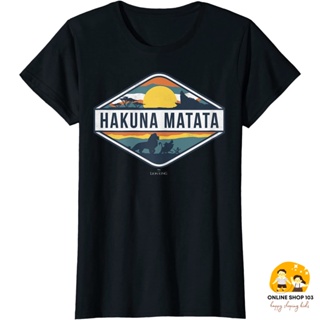 เสื้อยืด พิมพ์ลายดิสนีย์ The Lion King Hakuna Matata Diamond แฟชั่นสําหรับเด็กผู้ชาย และเด็กผู้หญิง_05