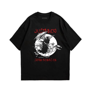 Justknow T-Shirt Satanic Cotton Combed 30s Short Sleeve Satan Goings On_01