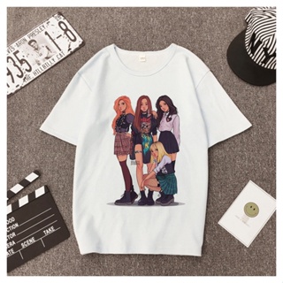 เสื้อยืดคอกลม[พร้อมส่ง-ของถึงไทยแล้ว] man   t-shirt คุณภาพระดับพรีเมียม การออกแบบเกาหลี เสื้อยืดลา แฟชั่น  BLACKPINK T-s