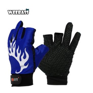 WEEBASS อุปกรณ์  ถุงมือ ตัด 3 นิ้ว ถุงมือตกปลา GLOVES