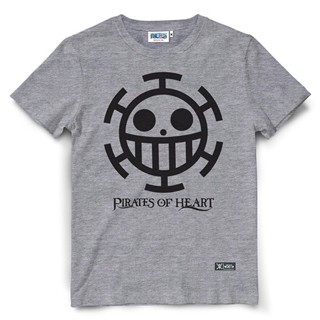 Dextreme เสื้อยืดวันพีซ T-shirt DOP-1052 One Piece Icon ลอว์ LAW มีสีเทาและสีดำ_04