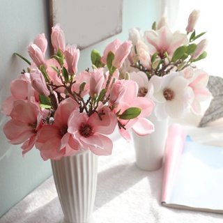 【AG】1 Pc Artificial Magnolia Fake Flower Bud Bridal Home Cafe Store Decor
