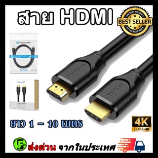 สาย HDMI Cable 2.0 4K สายยาว 1.5 - 10 เมตร สาย HDMI Cable 2.0 เกรดA