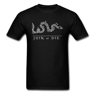 men tshirt Join Or Die 2022 Unique s T-shirt Black T Shirt Cotton Cartoon Snake American Revolutionary War Sym_01